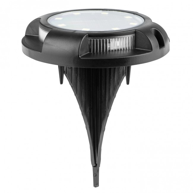 Solarna lampa gruntowa MAXXMEE z czujnikiem zmierzchu - zestaw 4 sztuk – czarna